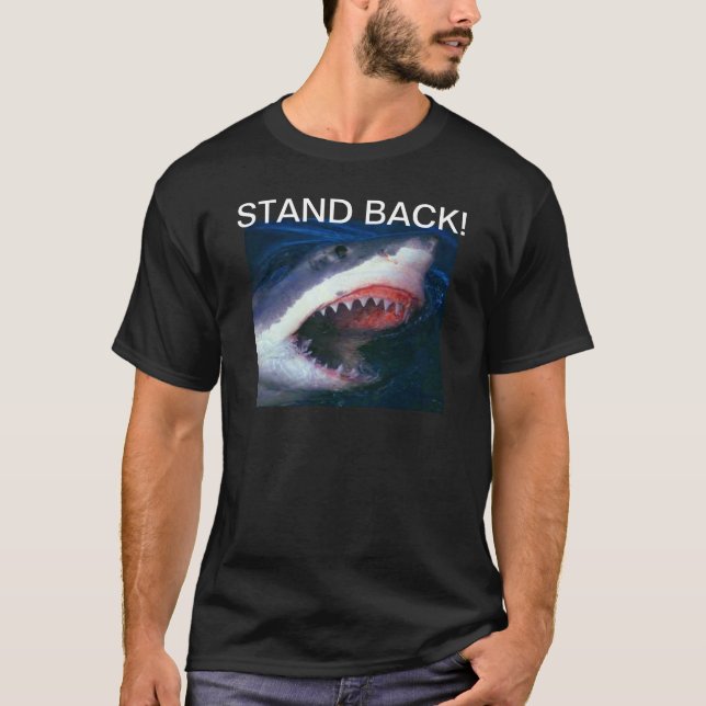 ARA MENS FUN T SHIRT - STAND B ACK (SHARK) (Front)