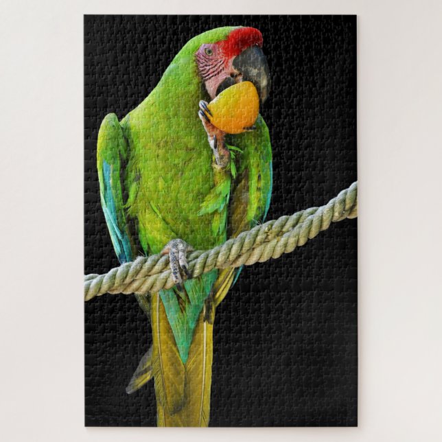 Ara Militaris Green Parrot Jigsaw Puzzle (Vertical)
