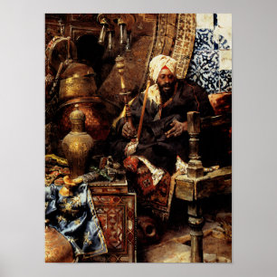 Arab Dealer Among His Antiques Poster