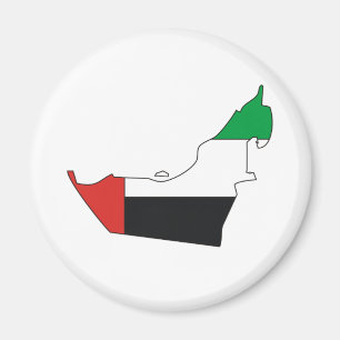 Arab Emirates Flag Map full size Magnet