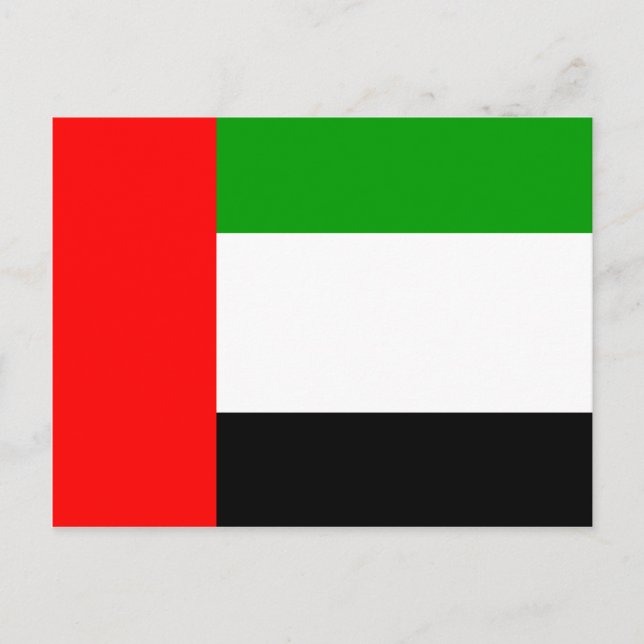 Arab Emirates High quality Flag Postcard (Front)