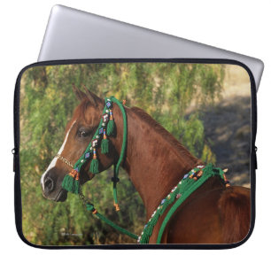 Arab Horse Headshot with Bridle Laptop Sleeve