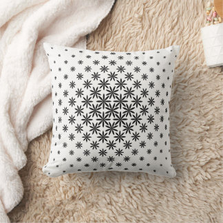 arab islamic geometric pattern abstract black cushion