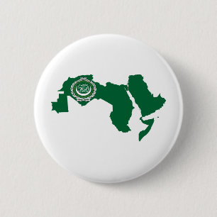 Arab League Flag Map full size 6 Cm Round Badge