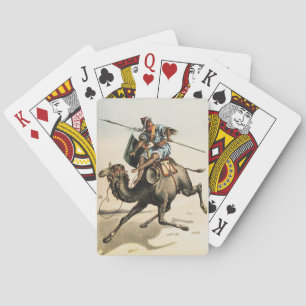 Arab Rider Desert Camel Vintage Naturalist Art Playing Cards