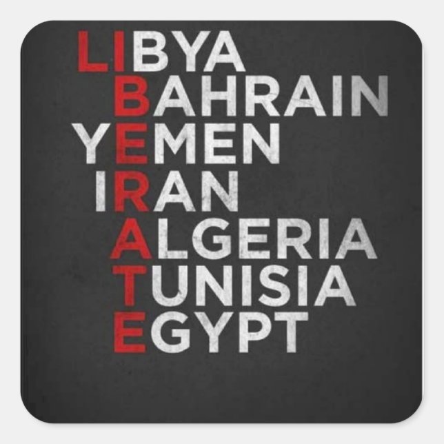 Arab Spring Sticker (Front)