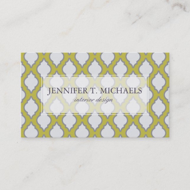 Arab Style Pattern Business Card (Front)