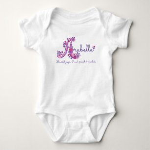 Arabella girls name & meaning A monogram romper Baby Bodysuit