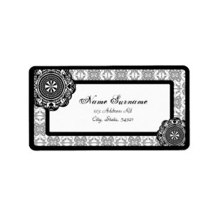 Arabesque Black Lace, address labels