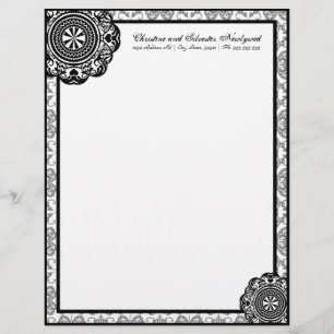 Arabesque Black Lace, letterhead