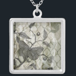 Arabesque Butterflies I Silver Plated Necklace<br><div class="desc">Butterflies & Insects</div>