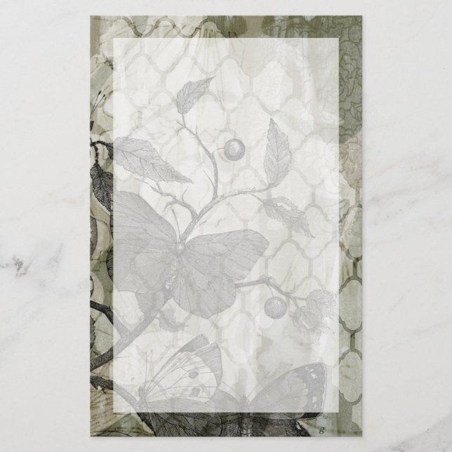 Arabesque Butterflies I Stationery (Front)