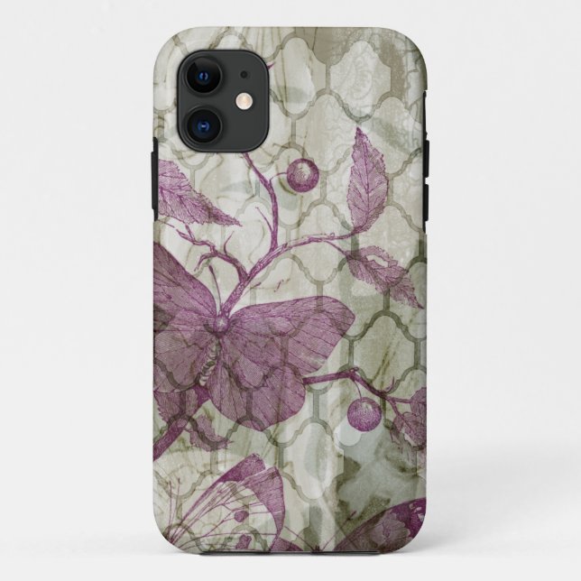 Arabesque Butterflies III Case-Mate iPhone Case (Back)