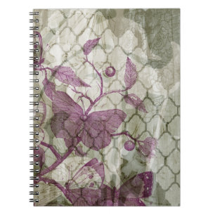 Arabesque Butterflies III Spiral Notebook
