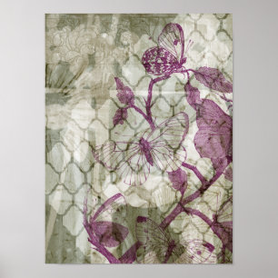 Arabesque Butterflies IV Poster