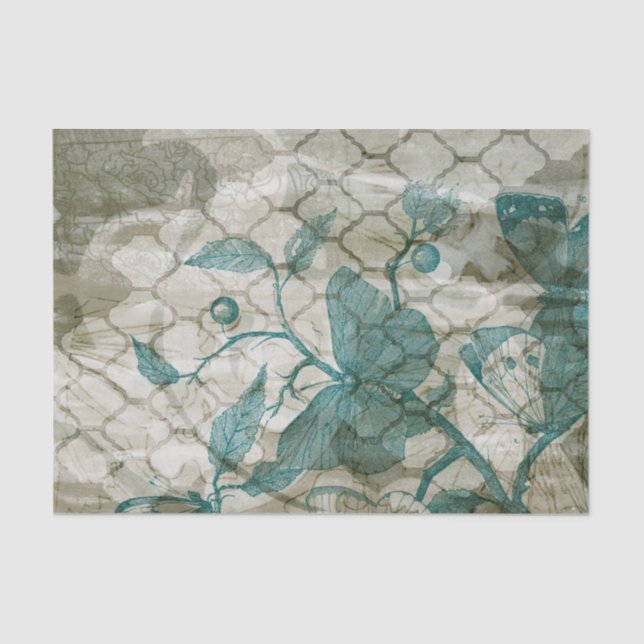 Arabesque Butterflies V Tissue Paper (Front)