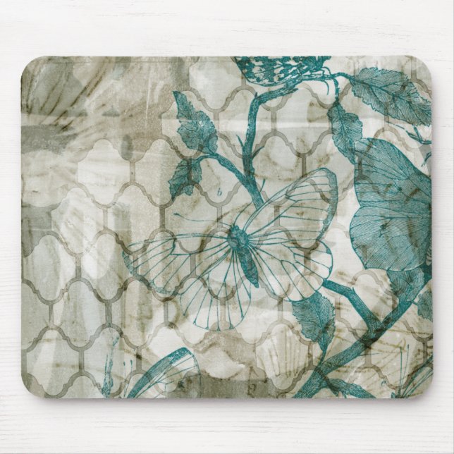 Arabesque Butterflies VI Mouse Pad (Front)