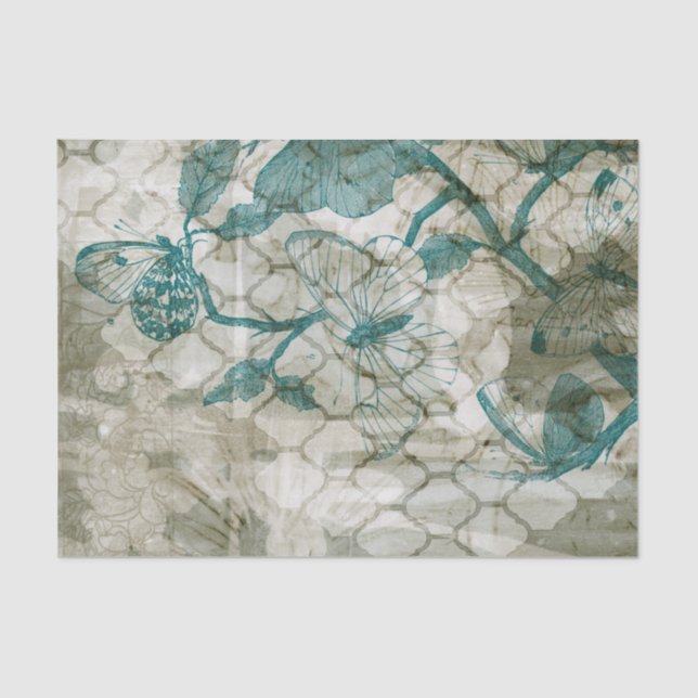 Arabesque Butterflies VI Tissue Paper (Front)