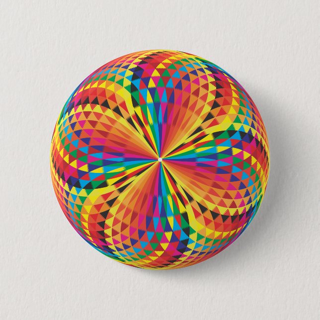 Arabesque colours 6 cm round badge (Front)