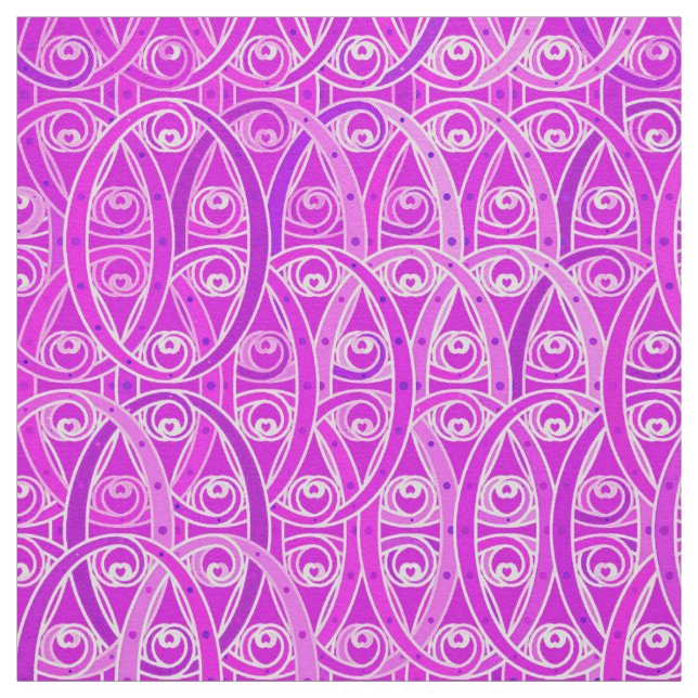 Arabesque damask - lavender and orchid fabric (Swatch)