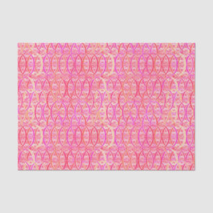 Arabesque damask - shades of coral pink tissue paper