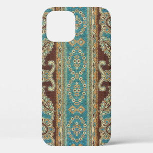 Arabesque Fabric Paisley Oriental Design iPhone 12 Case