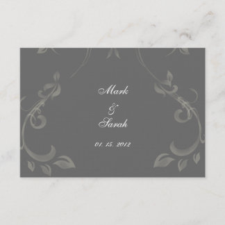 Arabesque Flourish Chalkboard RSVP Card