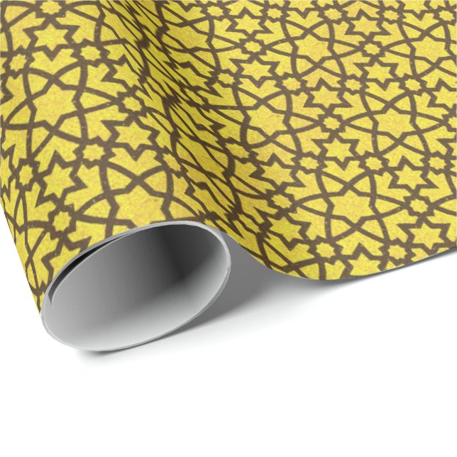 Arabesque in yellow and black wrapping paper (Roll Corner)