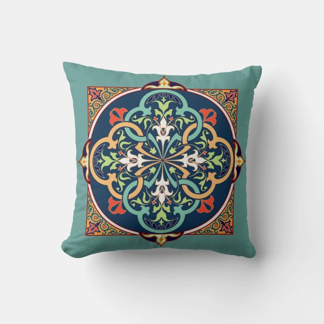 Arabesque Islam Persian Art Decorative Pillow (Front)