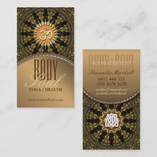 Arabesque Mandala Gold OM New Age Business Card