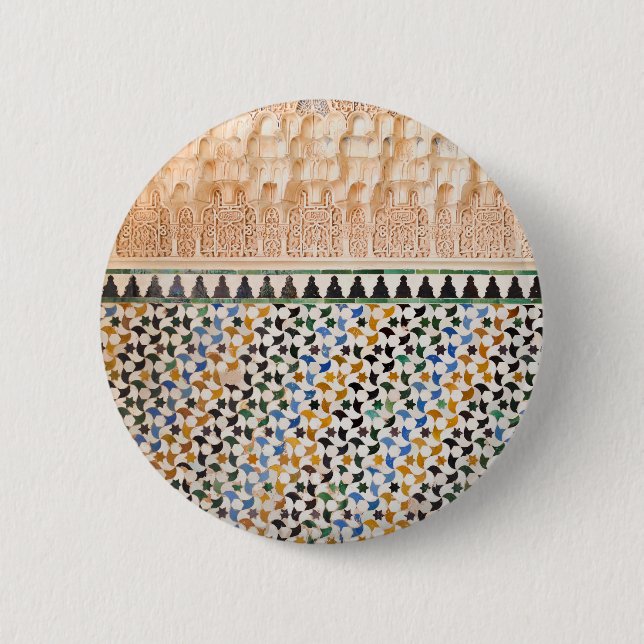 Arabesque Moroccan Mosaic Button (Front)
