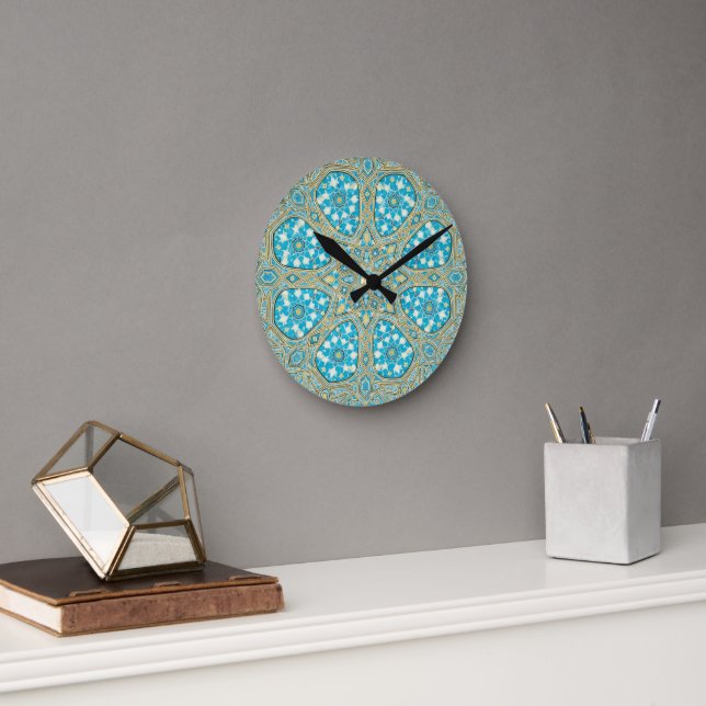 Arabesque Mosaic  Round Clock (Office)