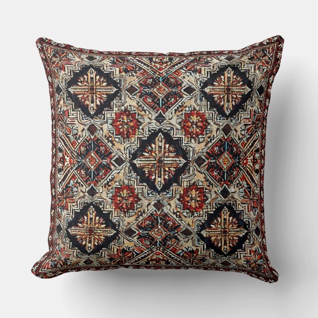 🌸Arabesque Multicolor Geometric Living 🌸 Cushion (Front)