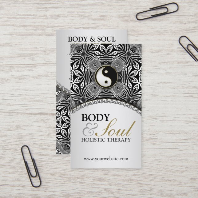 Arabesque New Age Holistic Business Card (Front/Back In Situ)