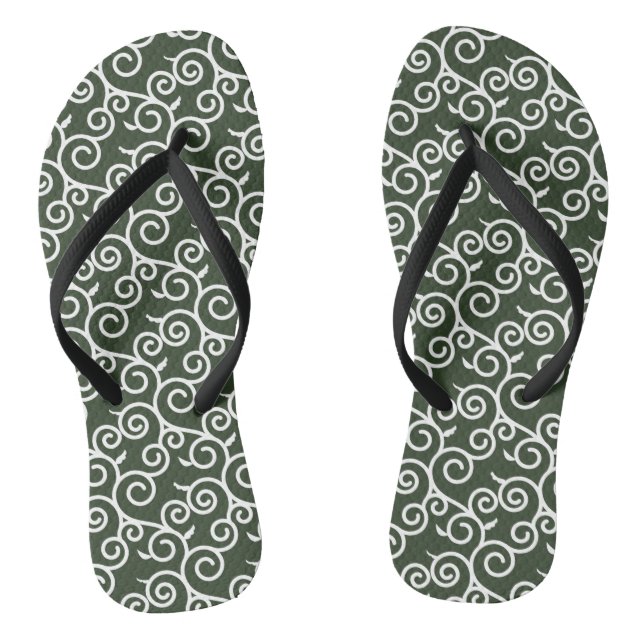 arabesque pattern traditional japanese desgin jandals (Footbed)
