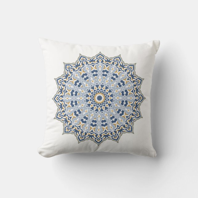 Arabesque Persian Oriental Arabic Turkish Decor Cushion (Front)