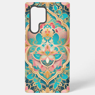 Arabesque Pink Teal Samsung Phone Case