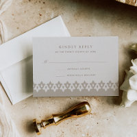 Arabesque RSVP Card | Champagne Shimmer