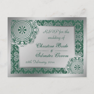 Arabesque Silver Lace, RSVP postcard