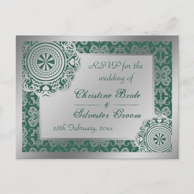 Arabesque Silver Lace, RSVP postcard (Front)