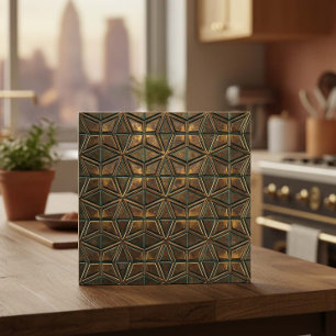 Arabesque Starburst: Oxidized Bronze #11 ID1227 Tile