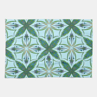 Arabesque Tile Bold Vivid Pattern Square Tea Towel