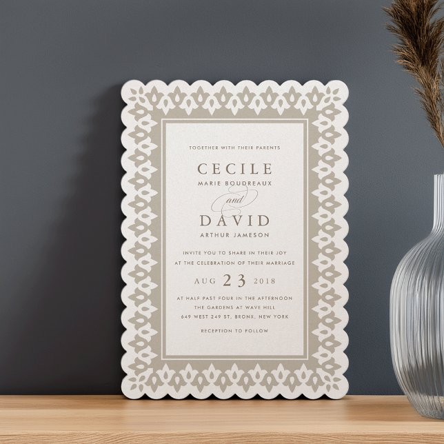 Arabesque Wedding Invitation | Champagne Shimmer (Creator Uploaded)