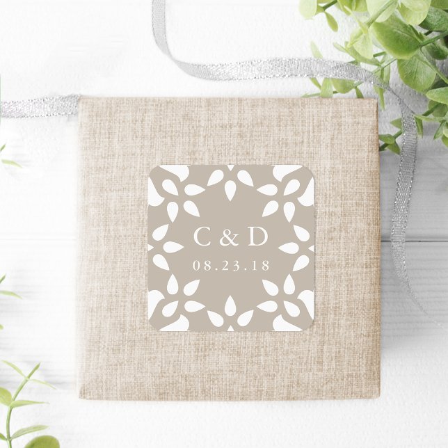 Arabesque Wedding Monogram Sticker | Champagne (Creator Uploaded)