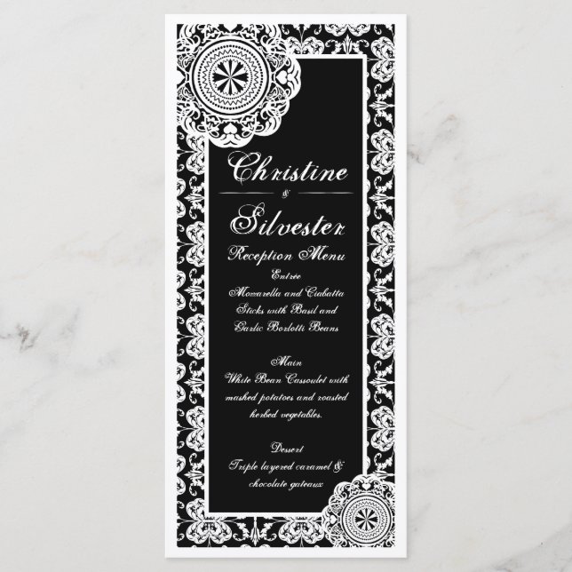 Arabesque White Lace, menu and program (Front)