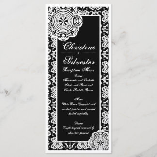 Arabesque White Lace, menu and program