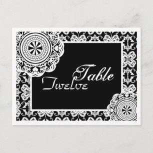 Arabesque White Lace, table setting postcard