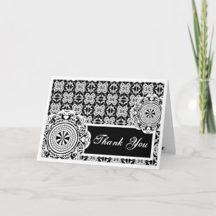 Arabesque White Lace, thank you card. Card