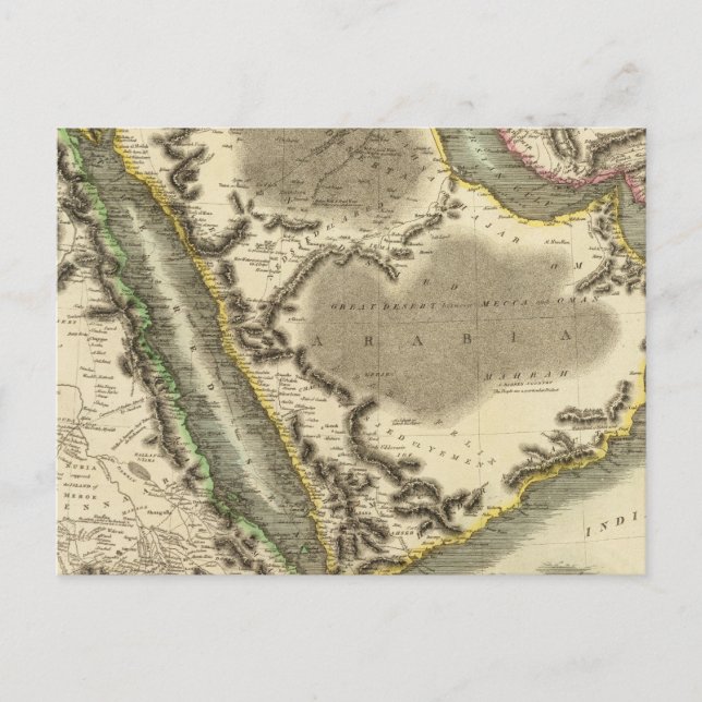 Arabia, Egypt, Abyssinia, Red Sea Postcard (Front)