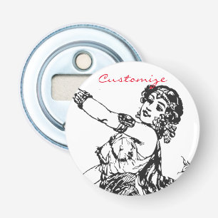 Arabian Belly dancer Vintage Art Thunder_Cove Bottle Opener